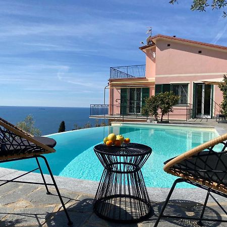 Casaviva - Ampio Trilocale Vista Mare Con Piscina - Pieve Alta Apartment Pieve Ligure Exterior foto