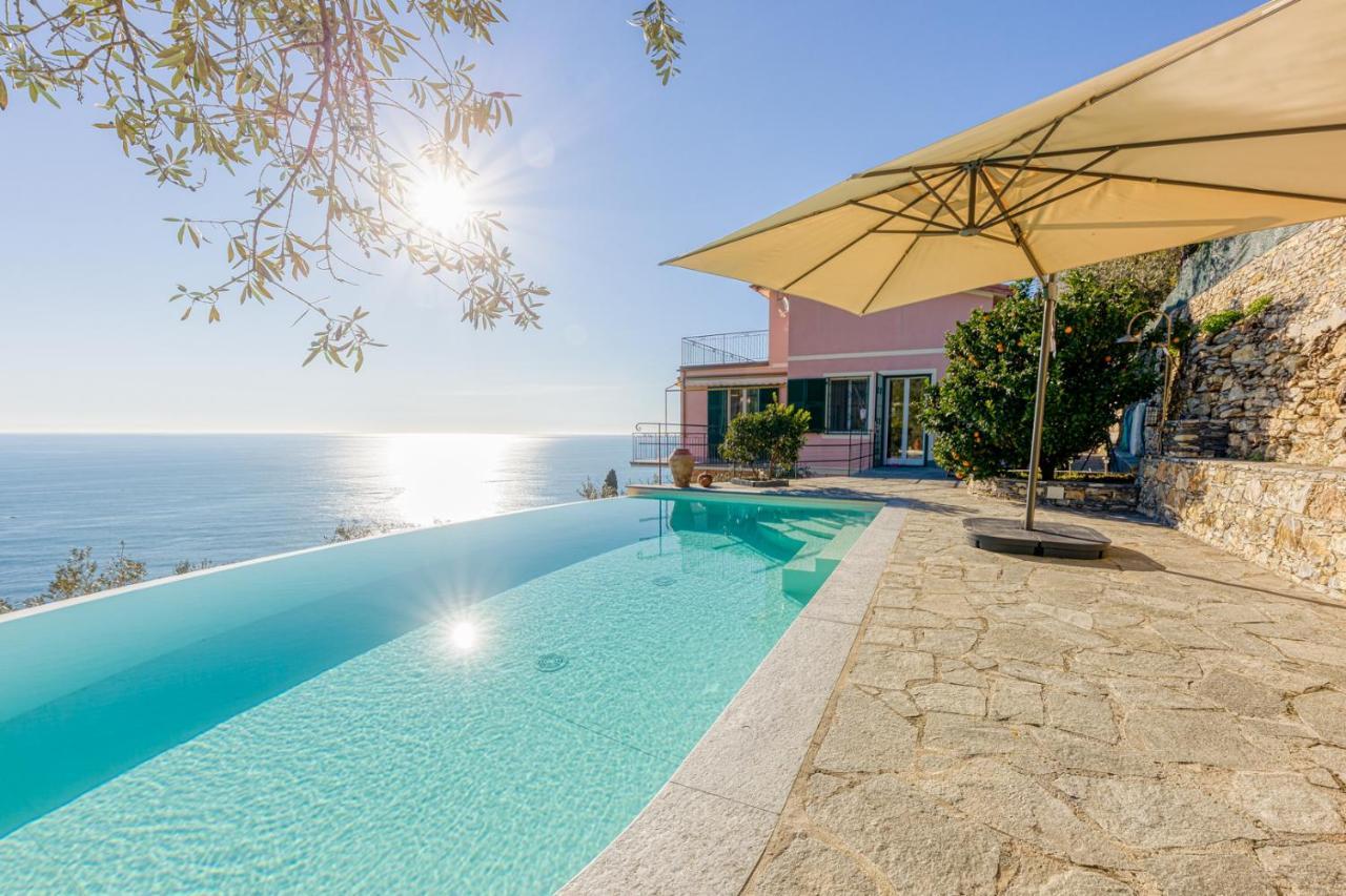 Casaviva - Ampio Trilocale Vista Mare Con Piscina - Pieve Alta Apartment Pieve Ligure Exterior foto