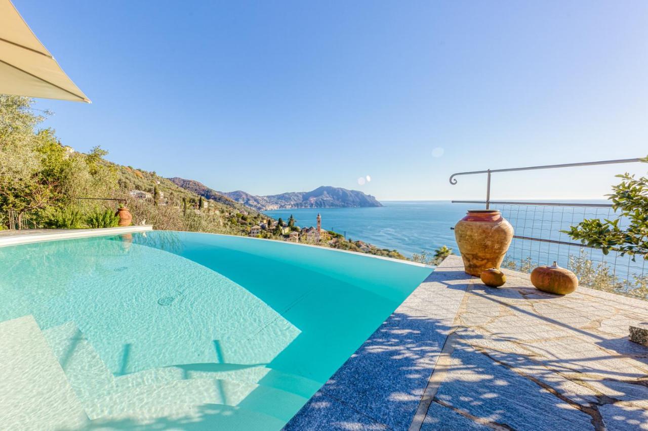 Casaviva - Ampio Trilocale Vista Mare Con Piscina - Pieve Alta Apartment Pieve Ligure Exterior foto