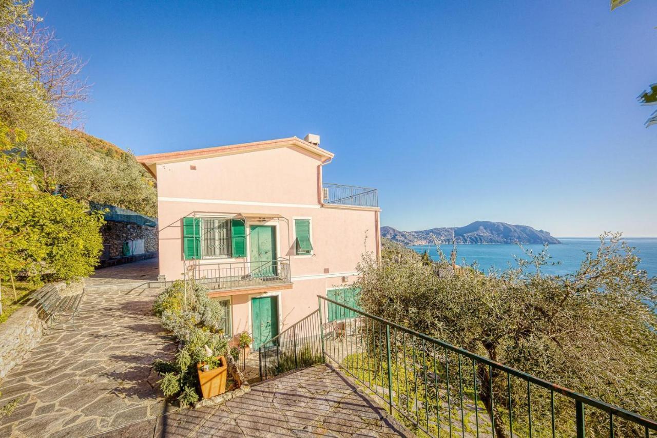 Casaviva - Ampio Trilocale Vista Mare Con Piscina - Pieve Alta Apartment Pieve Ligure Exterior foto