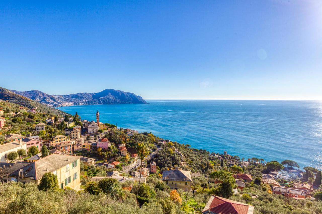 Casaviva - Ampio Trilocale Vista Mare Con Piscina - Pieve Alta Apartment Pieve Ligure Exterior foto