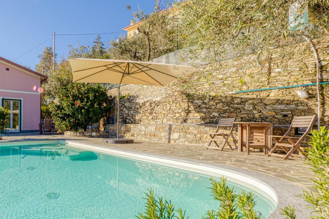 Casaviva - Ampio Trilocale Vista Mare Con Piscina - Pieve Alta Apartment Pieve Ligure Exterior foto