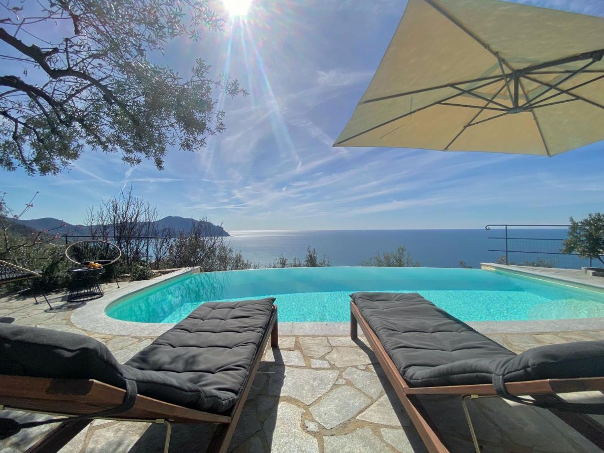 Casaviva - Ampio Trilocale Vista Mare Con Piscina - Pieve Alta Apartment Pieve Ligure Exterior foto
