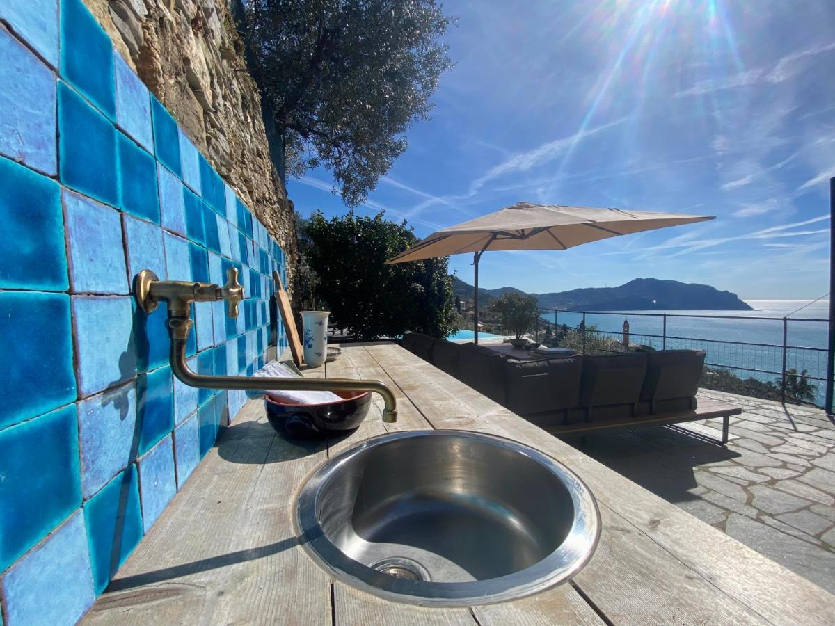 Casaviva - Ampio Trilocale Vista Mare Con Piscina - Pieve Alta Apartment Pieve Ligure Exterior foto